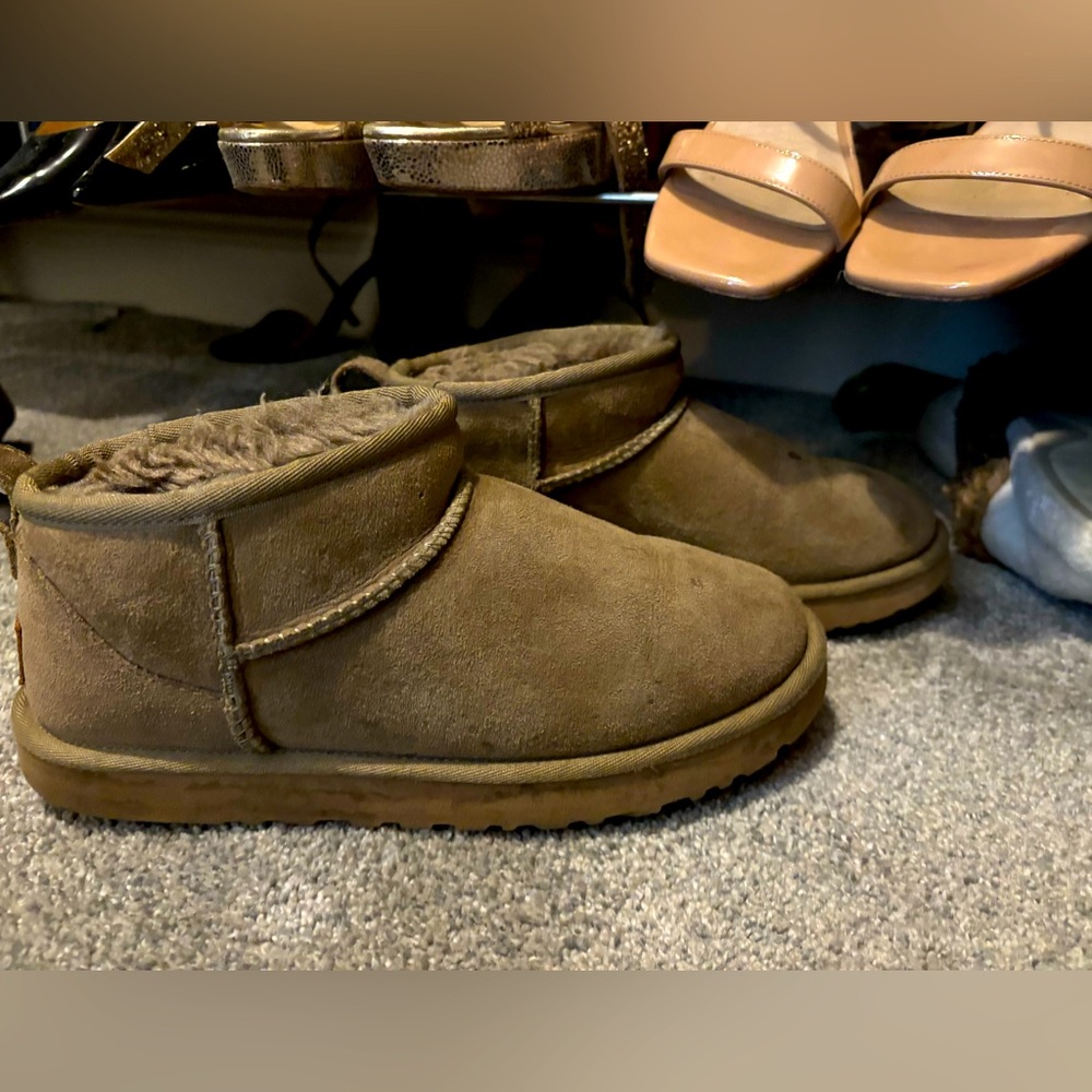 Ultra Mini Ugg Boots in sand